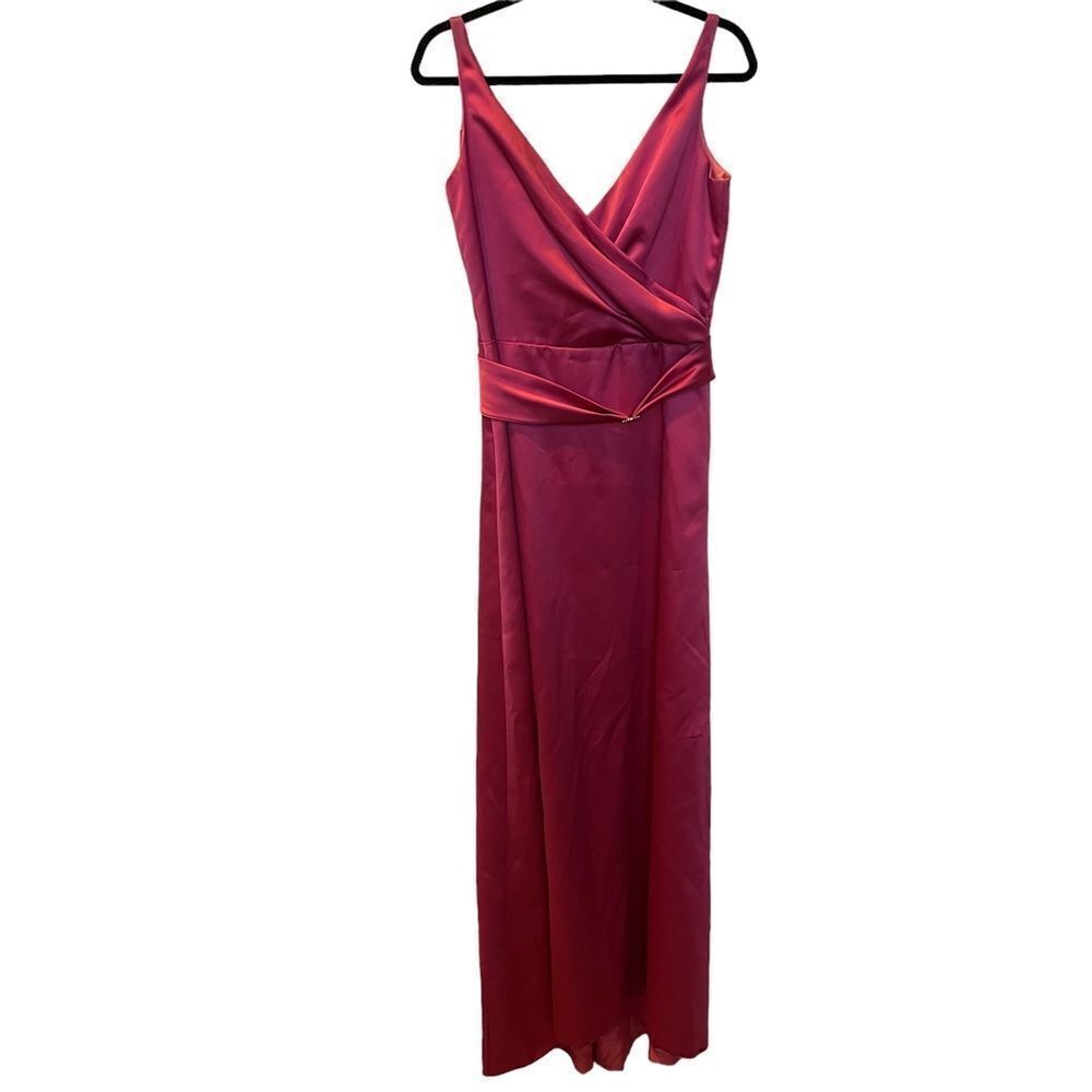 Jim Hjelm Occasions Sleeveless Long Formal Gown Mauve V neck Size 12
